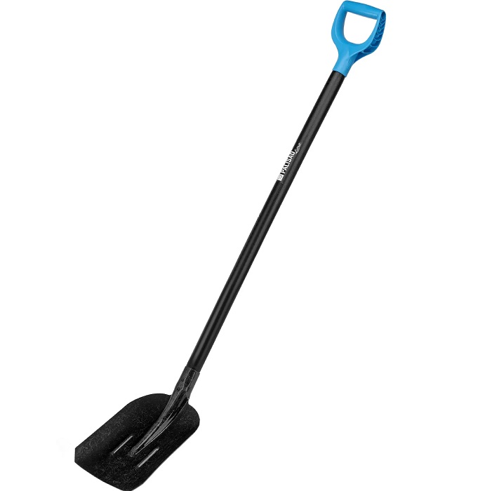 Лопата совковая, 235х285х1310 мм, ребра жесткости, деревянный черенок, с рукояткой, LUXE// Palisad 61303