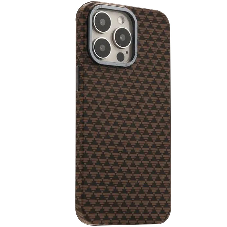 Задняя накладка KEEPHONE KEVILAR PARIS MAGSAFE CARBON CASE для iPhone 16 PRO (DESERT)