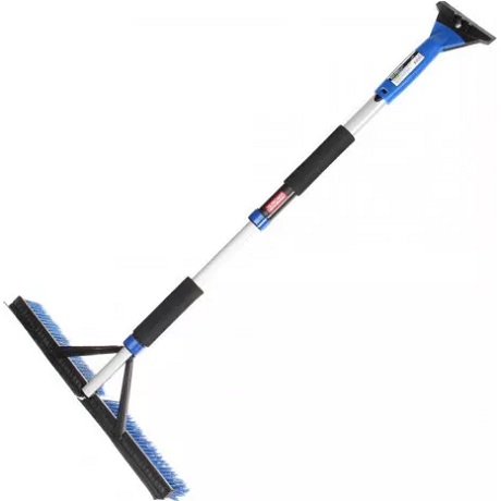 Щетка для снега SAPFIRE 90-120см, раскладывающаяся головка, водосгон