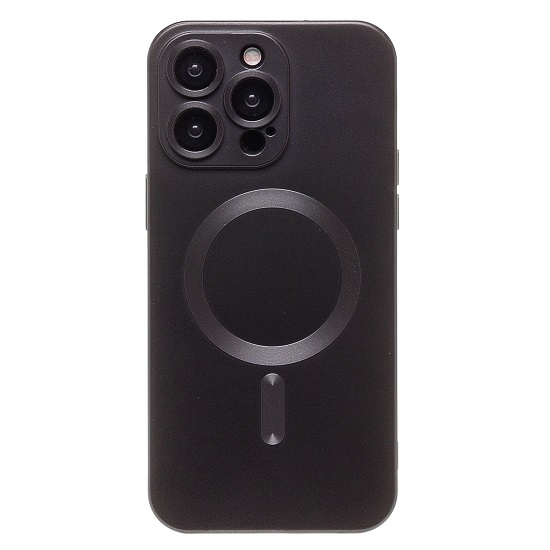 Задняя накладка SM020 Matte SafeMag для iPhone 15 Pro Max (black)