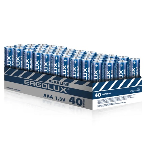 Элемент питания ERGOLUX LR03 BOX-40 (480)