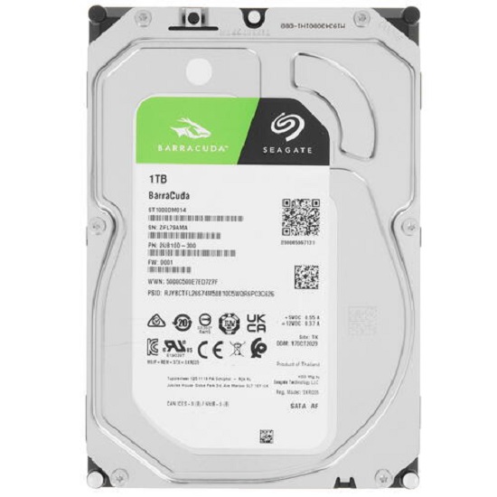 Внутренний HDD 3.5" 1Tb SEAGATE BarraCuda (ST1000DM014) {Serial ATA III, 7200 rpm, 64mb buffer}