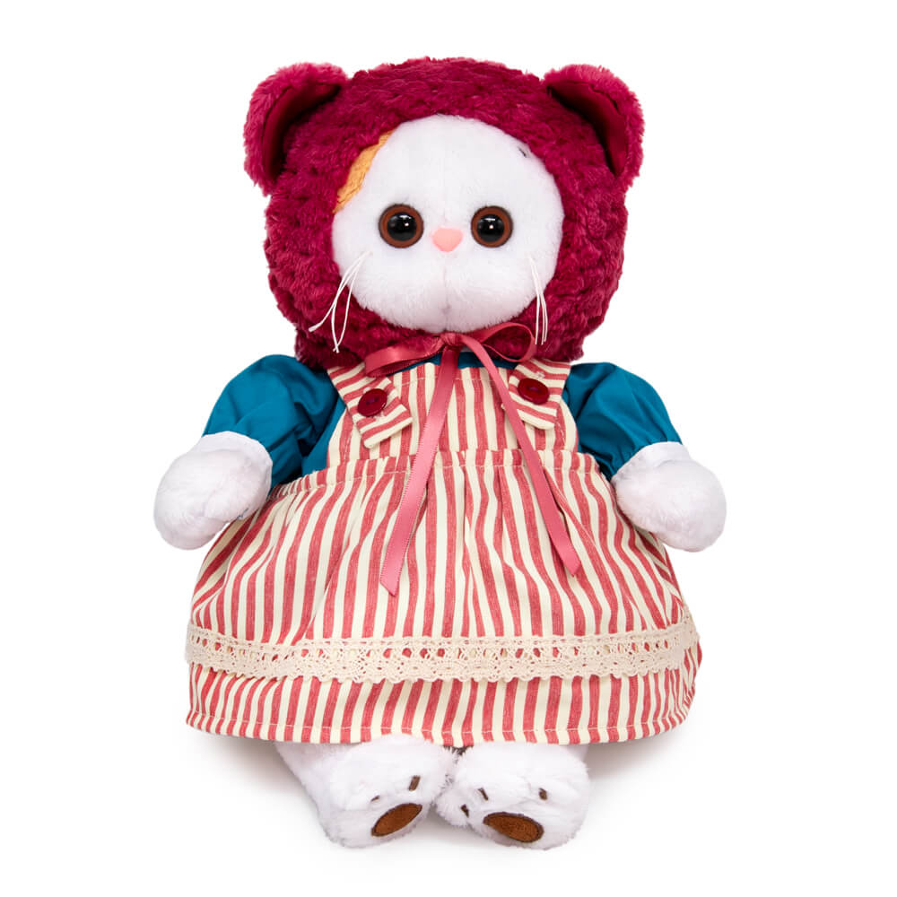 Мягкая игрушка Кошечка Ли-Ли в шапке с ушками и сарафане, 27 см (LK27-117)
