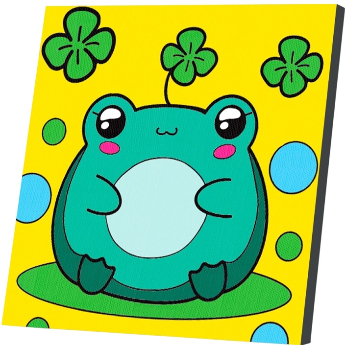 Картина по номерам на холсте с подрамником для детей «Милая лягушка», 17 х 17 см 10472651