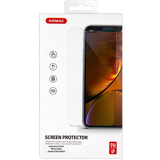 Противоударное стекло ANMAC для iPhone 6/7/8 Plus 1137103