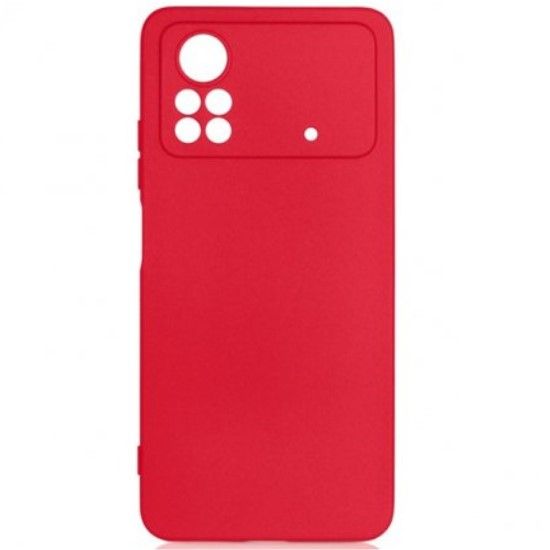 Задняя накладка ZIBELINO Soft Matte для Xiaomi Poco X4 Pro 5G (красный) с микрофиброй