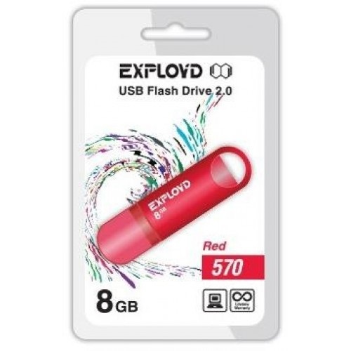 USB  8Gb Exployd 570 Red