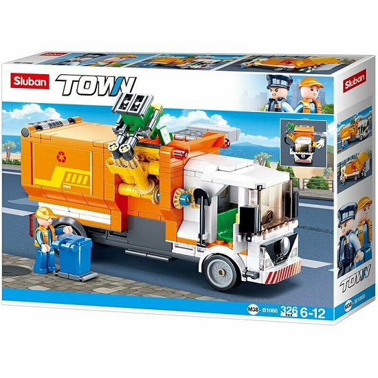 Конструктор SLUBAN Мусоровоз 326 дет., 