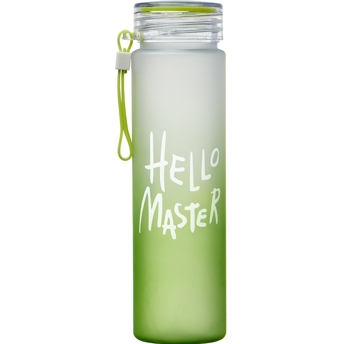 Бутылка для воды, 500 мл Hello Master, 22 х 6 см, зеленая 10670582