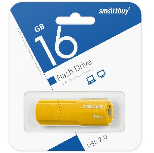 USB 16Gb Smart Buy Clue жёлтый
