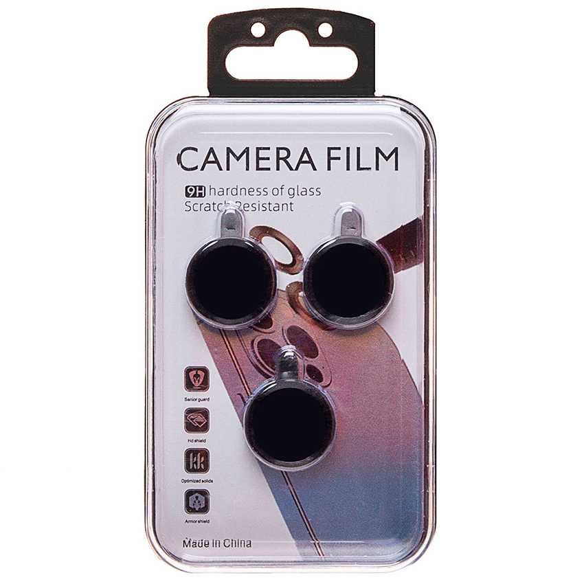 Противоударное стекло для камеры CG01 для iPhone 16 Pro Max (black)