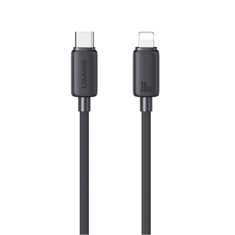 Кабель Ligtning <--> Type-C  3.0м USAMS US-SJ702 KY Series, черный, 30Вт