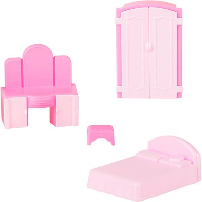 Набор мебели для кукол "Спальня"  4 пред. У342