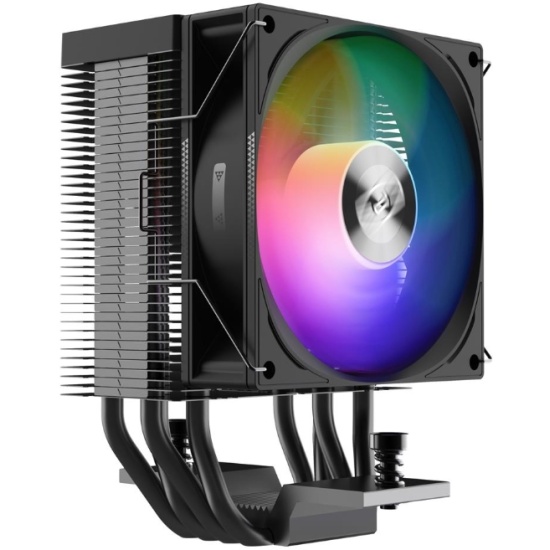 Кулер для процессора PCCooler R400 ARGB BK S115X/1200/1700/AM4/AM5 (TDP 180W, 90mm ARGB Fan, 4 тепловые трубки 6мм, 650-2200RPM, 28,3dBa)