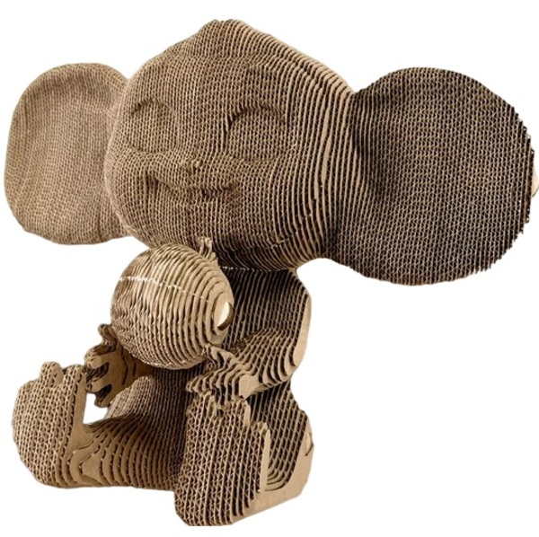 Картонный 3D конструктор QBRIX Чебурашка