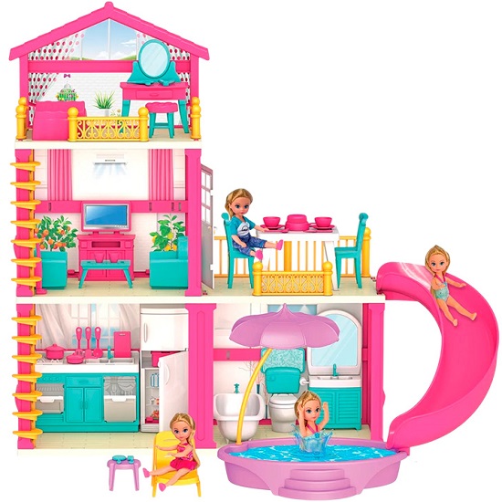 Игрушка "Дом для куклы" Lola's Holiday house, с куклой и  аксесс., DeDe 03742/ОР