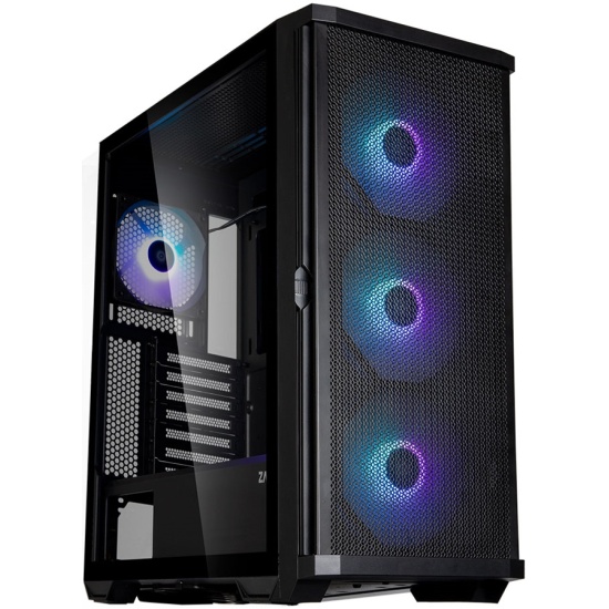Корпус ZALMAN Z10 PLUS, ATX, BLACK, WINDOW, 2x3.5", 2x2.5", 2xUSB3.0, 1xUSB 3.1 Type-C, FRONT 3x140mm ARGB, REAR 1x120mm ARGB
