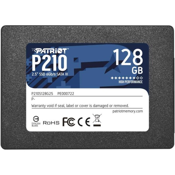 Накопитель SSD 25" 128Gb PATRIOT P210 SATA III P210S128G25 P210 2.5"