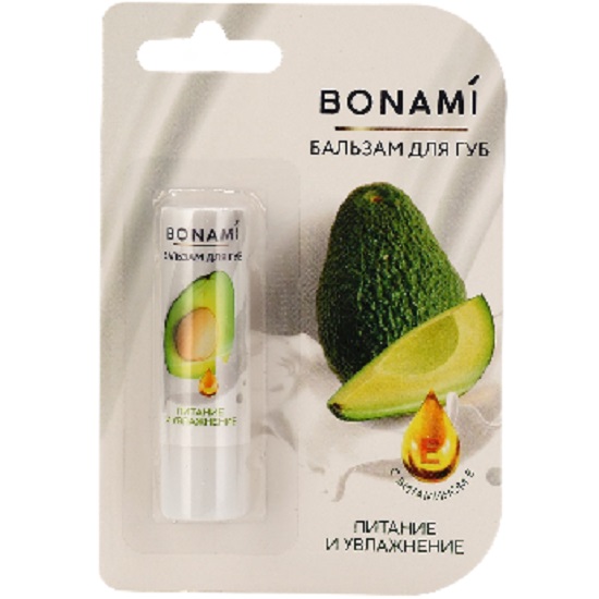 Бальзам для губ с витамином Е, увлажнение и питание, 3.5 г, BONAMI