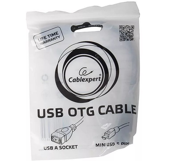 Кабель OTG miniUSB  0.15м CABLEXPERT A-OTG-AFBM-002 пакет
