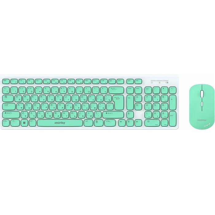 Клавиатура+мышь БП SMARTBUY ONE 250288AG бело-зеленый (SBC-250288AG-WG)