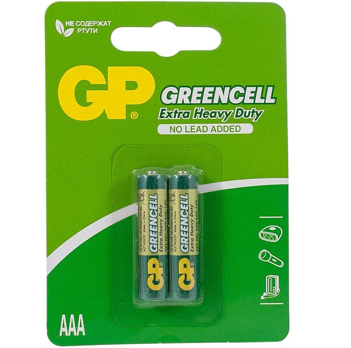 Элемент питания GP R03 GREENCELL BL-2