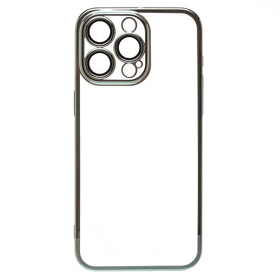 Задняя накладка PC073 для iPhone 15 Pro Max (green) с закрытой камерой