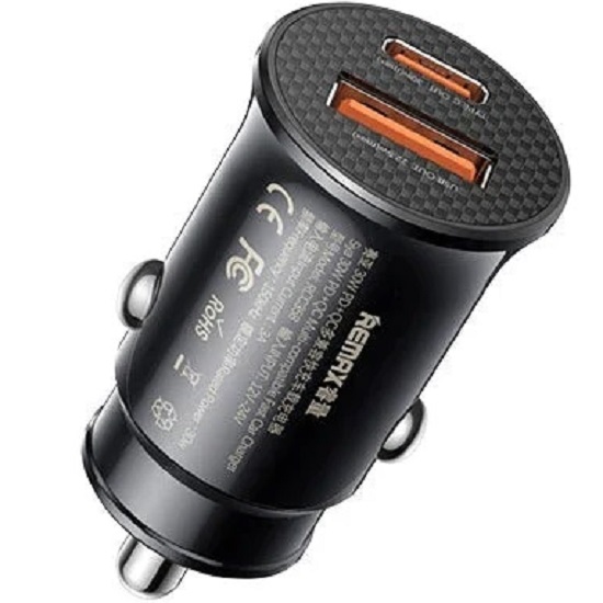 Авто ЗУ 1USB/1Type-C REMAX RCC358, Siya, 30Вт, чёрный