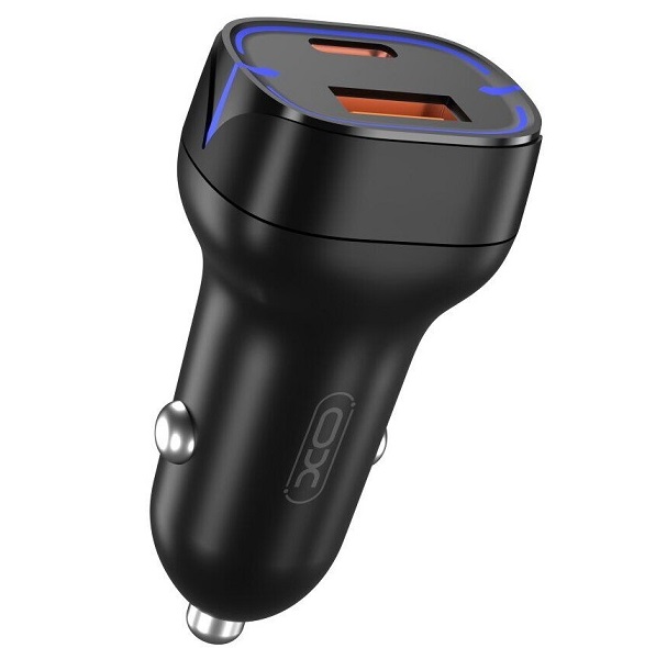 Авто ЗУ 1USB 3A XO-CC37, Type-C, USB черный, 20W