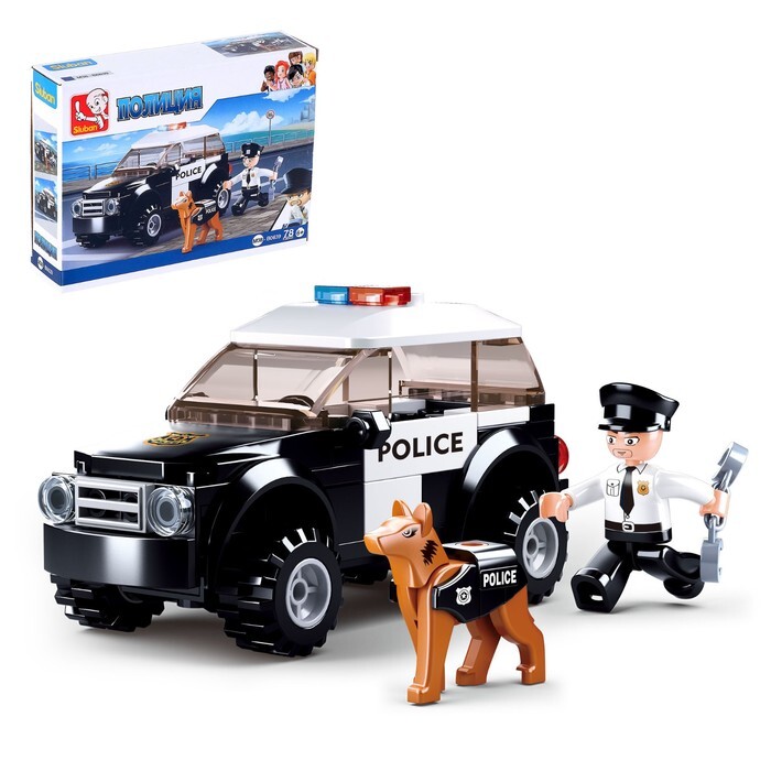 Конструктор SLUBAN Полицейский патруль», 78 деталей