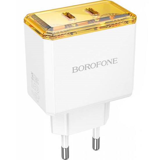 Сетевое ЗУ 2Type-C BOROFONE BAS33A белый, PD45W