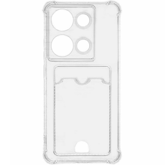 Силиконовый чехол DF для Poco M6 Pro (4G)/Xiaomi Redmi Note 13 Pro (4G) DF poCardcase-03, с отделением для карты и защищенными углами