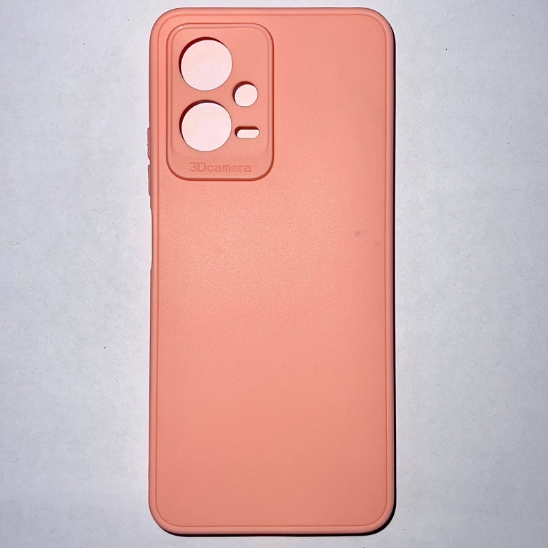 Задняя накладка Мобилис для Xiaomi Redmi Note 12 (5G), персиковый , матовая с защитой камеры
