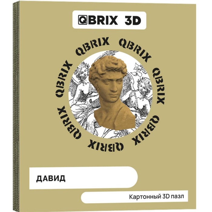 Картонный 3D конструктор QBRIX Давид