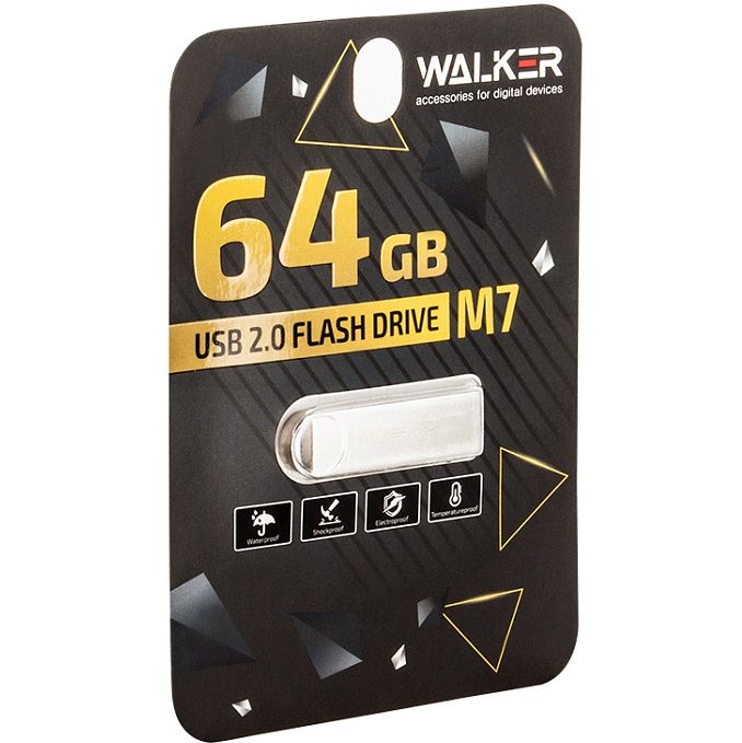 USB 64Gb Walker M7 металл 