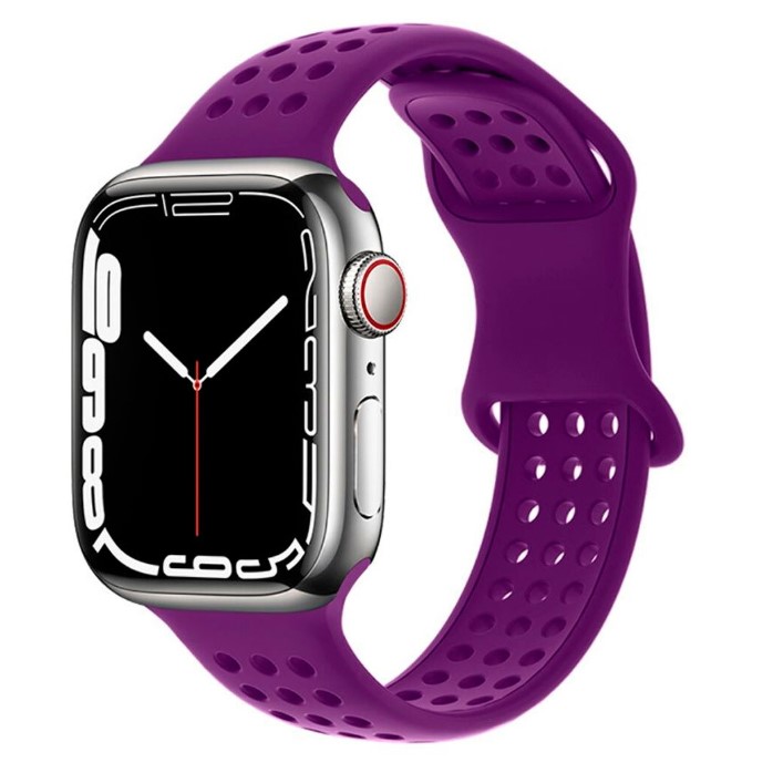 Силиконовый ремешок HOCO WA08 Flexible для APPLE Watch 42/44/45/49mm, тёмный, фиолетовый