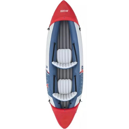 Надувной каяк BESTWAY 65077, "Kajak-Set Rapid X2" 321x100x44см, алюм.вёсла 230см, насос, до 220кг