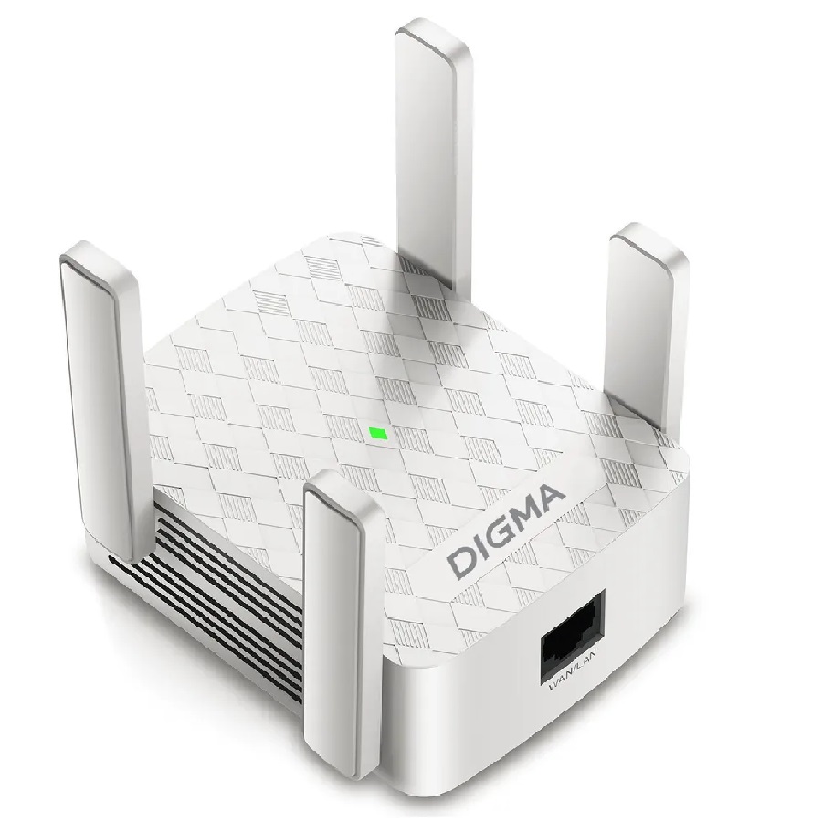 Повторитель WiFi Digma D-WR400 AC1200 белый