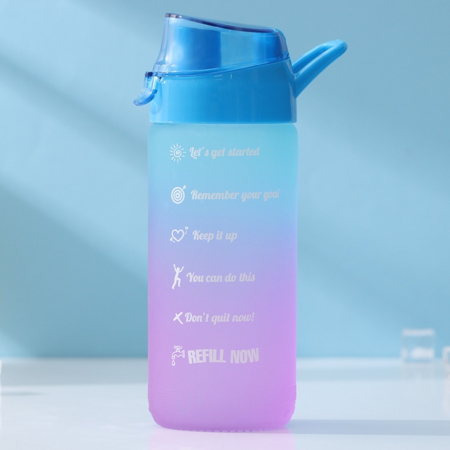 Бутылка для воды "Градиент" 500 мл, цвет голубой с фиолетовым   9533392