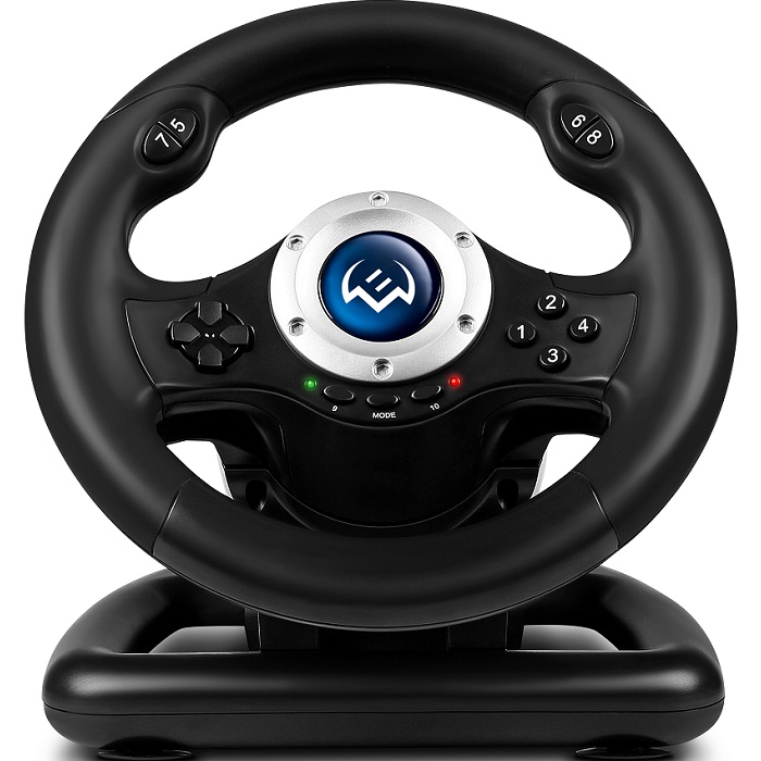 Руль SVEN GC-W500 (педали, вибро, скоба, лепестки, D-pad, 10 кл, резин. вставки, PC/Xinput) (1/4)