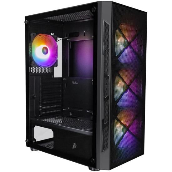 Корпус 1STPLAYER FIREBASE XP Black / ATX / 4x120mm LED fans / XP-BK-4F1