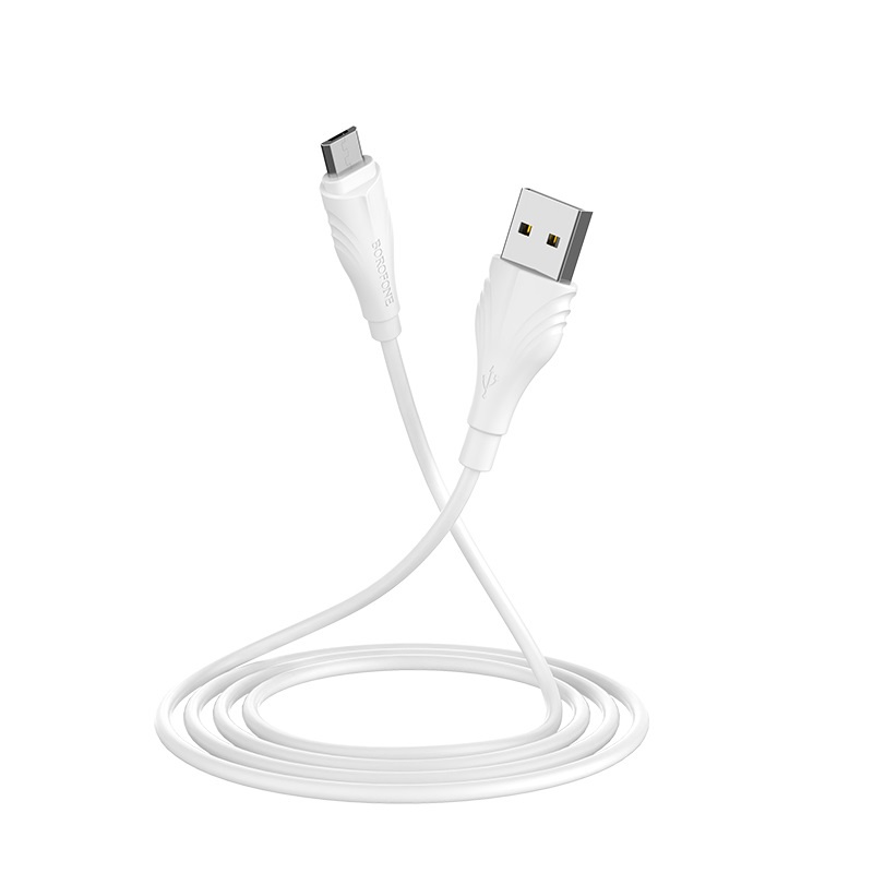 Кабель USB <--> microUSB  1.0м BOROFONE BX18 Optimal белый