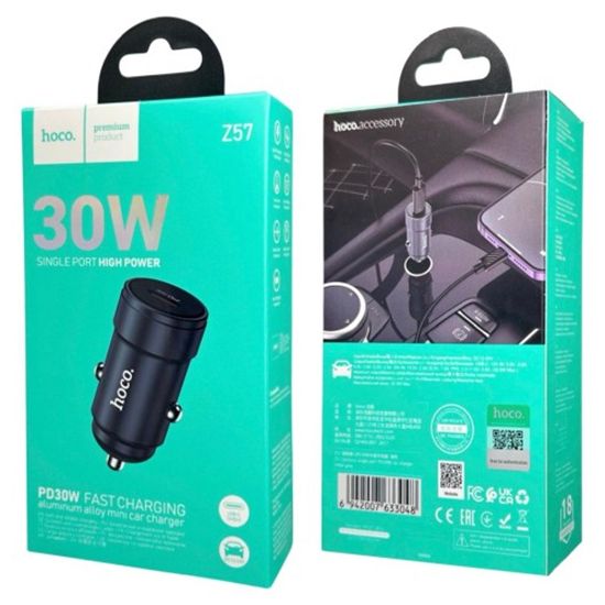 Авто ЗУ 1Type-C HOCO Z57, чёрный