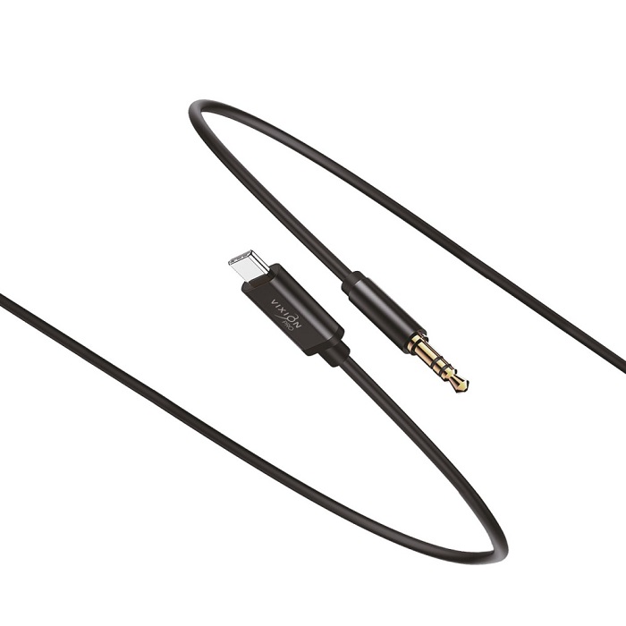 Кабель Jack 3.5 <--> Type-C  1.0м VIXION PRO VX-10c черный
