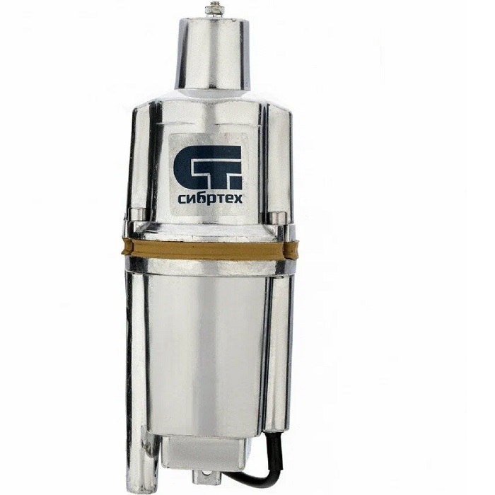 Вибрационный насос СИБТЕХ СВН300Н-15, нижний забор, 300 Вт, напор 75 м, 1200 л/ч, кабель 15 м