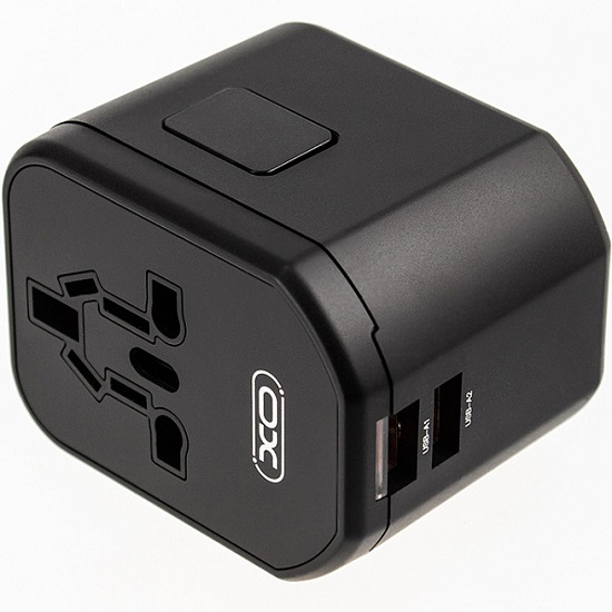 Сетевое ЗУ 2USB/Type-C WL13, черное, 20Вт, QC+PD