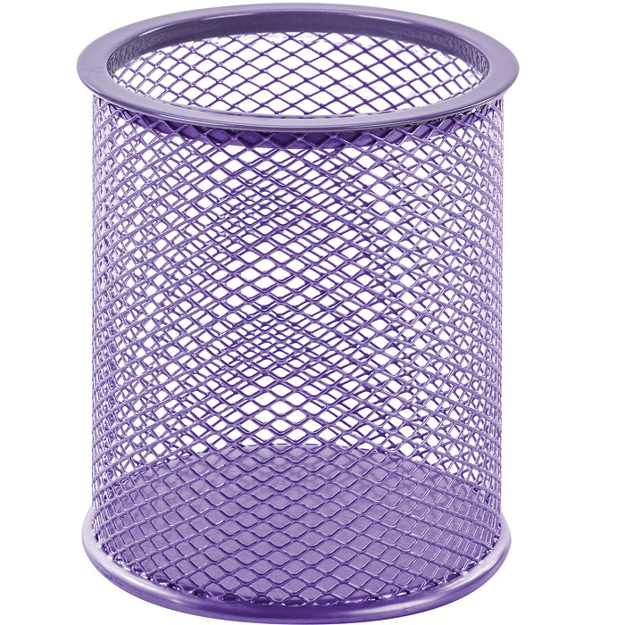 Подставка-органайзер BRAUBERG "Germanium", металлическая, кругл. основан, 100х89мм, фиолетов, 231981