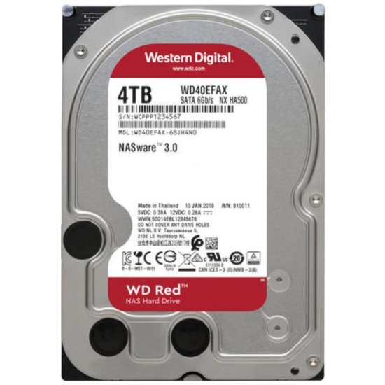 Внутренний HDD 3.5" 4Tb WD Red WD40EFAX (5400rpm) 64Mb SATA-III