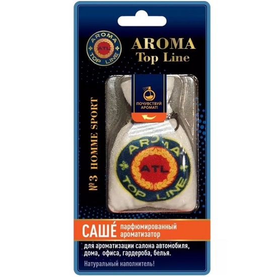 Ароматизатор AROMA TOP LINE по мотивам Homme sport, подвесной саше