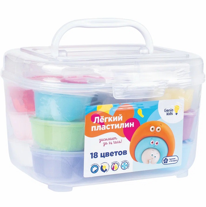 Набор для детской лепки «Лёгкий пластилин» 18 цветов 9321281